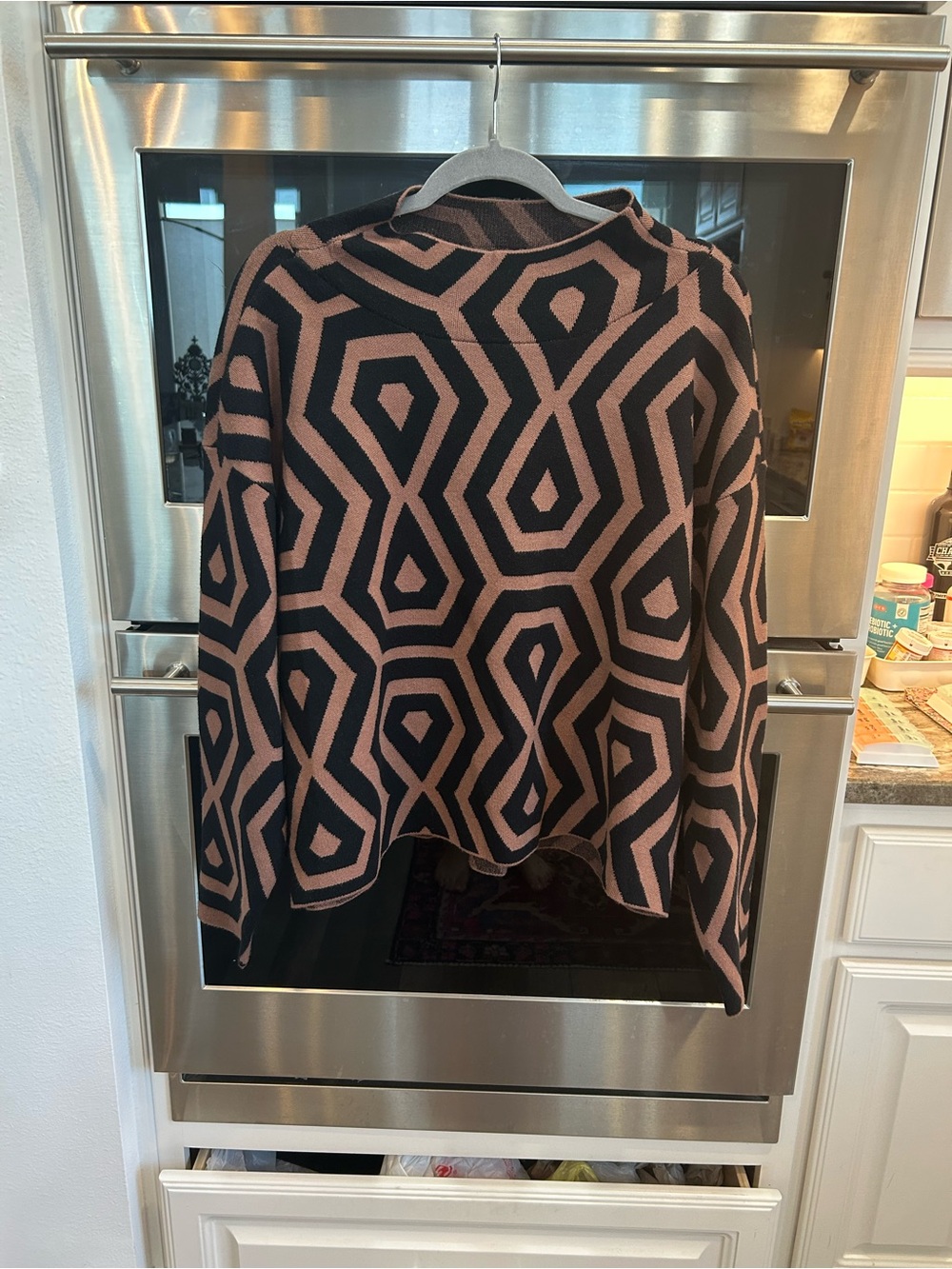 Maeve carys Geometric mock Neck Sweater size L GUC